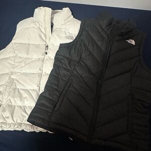 The North Face Women's Puffer Vests - Black and White